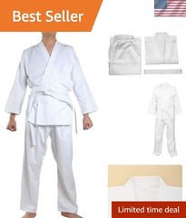 Professional Quality Karate Uniform for Martial Arts – Includes Belt & Pants
