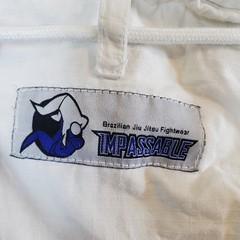 Impassable Brazillian Jiu Jitsu Fightwear White Blue A2 Pants Gi Set BJJ MMA