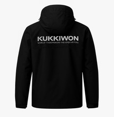 Kukkiwon Taekwondo Martial Arts Windbreaker Black Full Zip Authentic