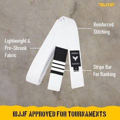 Elite Sports IBJJF Approved BJJ Belt Adult Cotton Jiu Jitsu Rank Belt Unisex