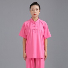 Silk Kung Fu Tai Chi Uniform T-Shirt Pants Summer Martial Arts Wingchun Suit New