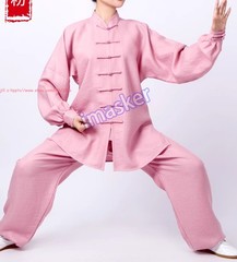 Men Women Linen Tai Chi Uniforms Kung Fu Suit Martial Arts Wing Chun Clothes Set