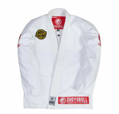 Shoyoroll Batch 71 Competitor Retro RVCA GI BJJ Kimono 450 GSM White With Bag