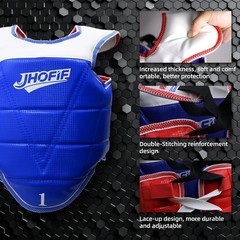 Martial Arts Chest Guards – Boxing Body Protector, Reversible Taekwondo Sparr…