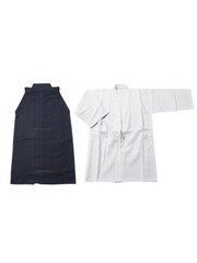 Kendo Uniform Set-Standard – White gi with navy blue hakama – kendo uniform kend