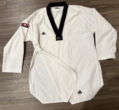 Adidas World Taekwondo Federation Top White 210 CM Uniform Long Sleeve Pullover