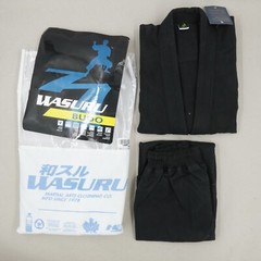 Wasuru Budo Uniform Size 2 Black Hap Ki Do