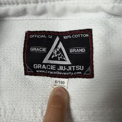 Gracie Barra Jiu-Jitsu Official Gi Set Mens Size 6/190 White BJJ Cotton Martial