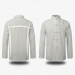Mens 2 Piece Chinese Kung Fu Suit Shirts Pants Martial Arts Frog Button Top