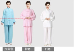 Women Men Cotton Tai Chi Suit Morning Exercise Uniform Kung Fu Wing Chun Clothes