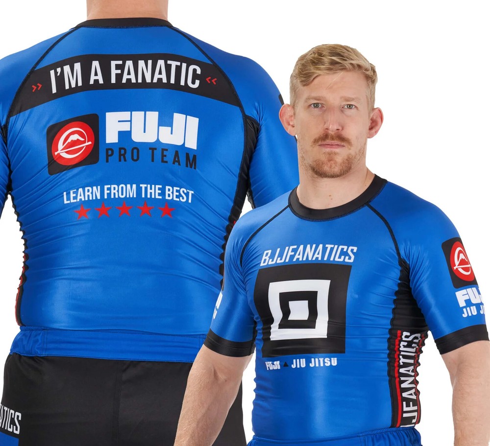 Fuji BJJ Fanatics MMA BJJ Jiu Jitsu ShortSleeve ShortSleeve SS Rashguard – Blue