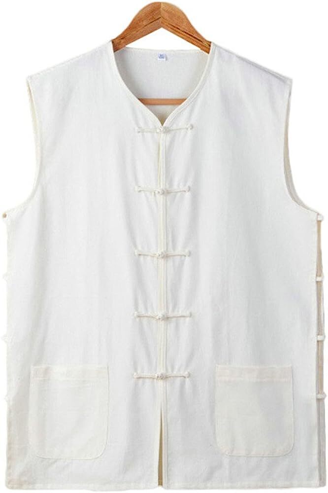 Chinese Waistcoat Wing Chun Sleeveless Vest Martial Arts Buddhist Monks