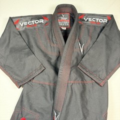Vector Sports Attila Series BJJ Gi Top Jacket, Kids Unisex K4 Black/Red 208