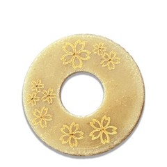 8mm SAKURA Patterned Leather Tsuba-Kendo accessories shinai tsub