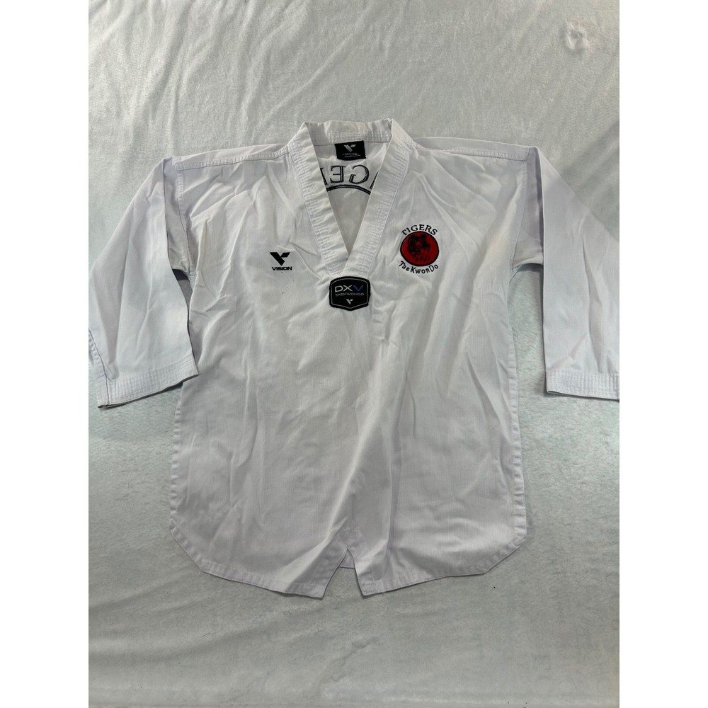 Vision DXV Tigers TaeKwonDo Uniform Top White Martial Arts Dobok Size 3 170cm