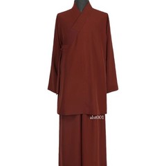 Buddhist Shaolin Monk Robe Full Set Linen Kung Fu Suit Meditation Uniforms
