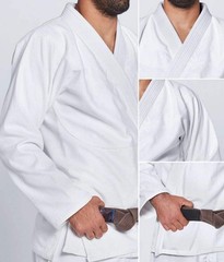Martial Sports Essential Kids Brazilian Jiu Jitsu Gi Uniform – White – Free Belt