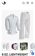 Century White 6oz Light weight Martial Arts Uniform Gi Size 000