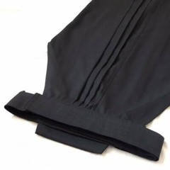 Japanese Hakama with Hook and Loop Fastener – Budo – Aikido – Kendo (Black)
