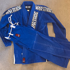 War Tribe Jiu-Jitsu BJJ Gi Set Jacket & Pants Blue Adult Unisex A1