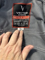 Vector Sports Brazilian Jiu Jitsu Gi Top Size K3 Gear Up Attila Series Gray Kids
