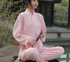 Linen Unisex Shaolin Wudang Taoist Robe Tai chi Uniform Martial arts Kung fu Set