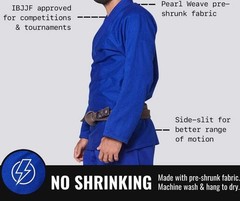 Martial Sports Essential Kids Brazilian Jiu Jitsu Gi Uniform – Blue – Free Belt