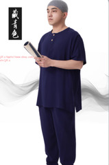 Unisex Cotton Meditation Buddhist Monk Sleepwear Shaolin pajamas Set Underwear