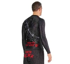 Fuji Fear the Reaper MMA BJJ Jiu Jitsu Long Sleeve LS Rashguard – Black/Red