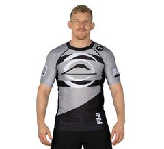 Fuji Vision MMA BJJ Jiu Jitsu ShortSleeve ShortSleeve SS Rashguard – Grey