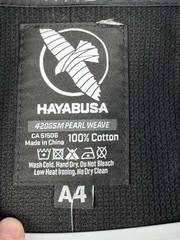 Hayabusa 420GSM Pearl Weave Lightweight Kimono/Pants Size A4 Black NWT