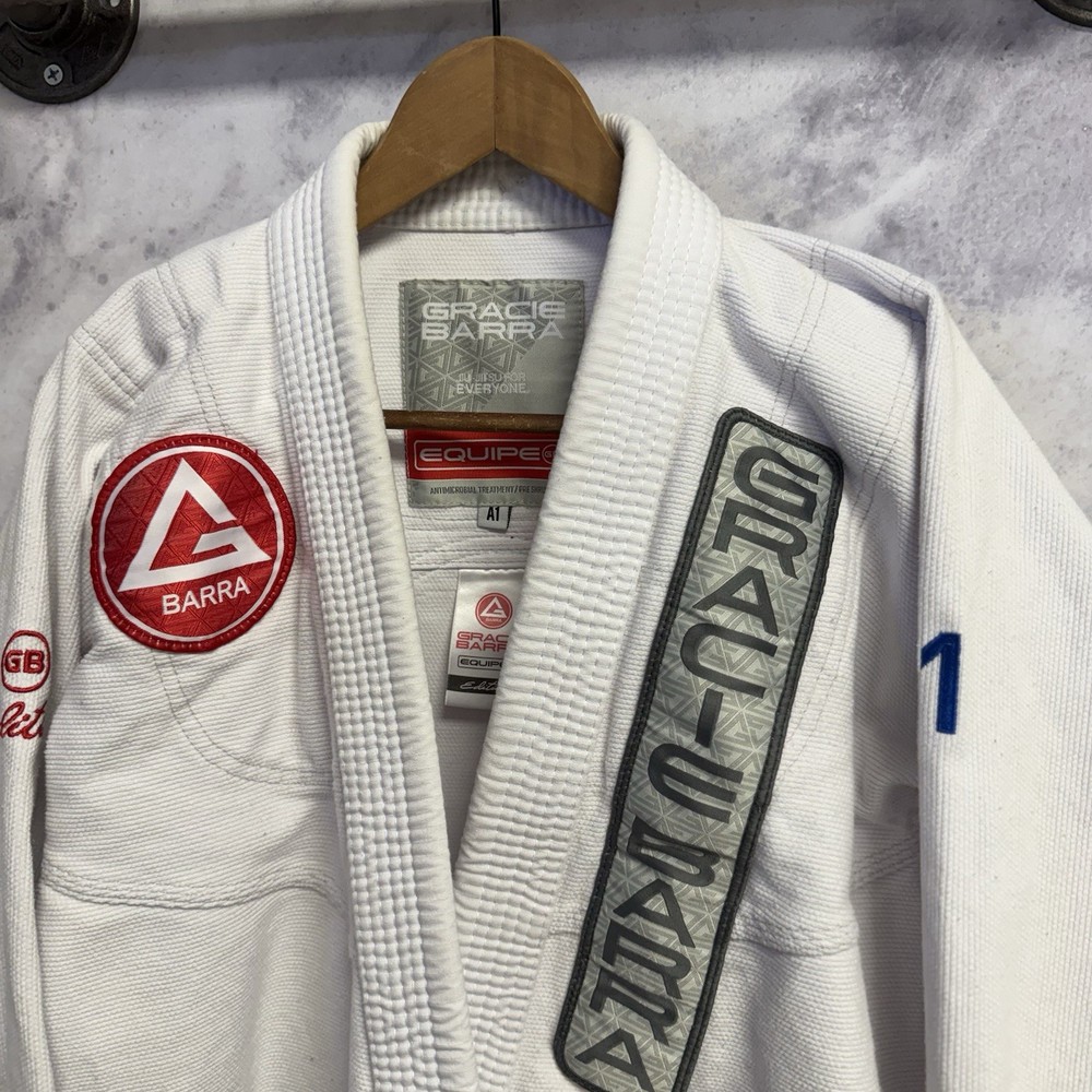 Gracie Barra GB1 Edition Jiu Jitsu Gi Jacket A1 White Cotton Brazilian BJJ Top