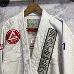 Gracie Barra GB1 Edition Jiu Jitsu Gi Jacket A1 White Cotton Brazilian BJJ Top