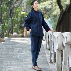 Yoga Clothes Women’s Spring and Autumn Tai Chi Clothes Cotton and Linen