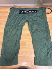 Level Black Green BJJ A3W Cotton Pants Men’s Size 3XL