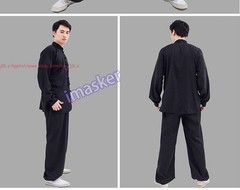 Unisex Cotton Kung Fu Tai Chi Uniform Morning exercise martial arts Clothes Suit