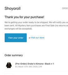 Shoyoroll x Drakes | Black BJJ Gi A2H (Authentic, Brand New, with Tags)