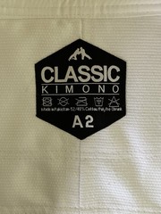 Classic Kimono (Adult Size A2) White Heavyweight Cotton/Polyester Jiu Jitsu Top
