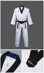 MOOTO EXTERA S6 Uniform (Black V NECK) WT Lightweight TKD Kyorugi Fighter Dobok