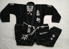 Arashiro Black A1 Brazilian Jiu Jitsu Jacket And Pants Martial Arts