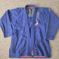 Hayabusa Jiu Jitsu Gi Jacket Kimono Top Adult A3 Blue 350GSM Pearl Weave Cotton