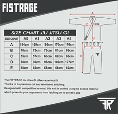 FISTRAGE Jiu Jitsu Gi Patch BJJ Brazilian Suite for Adult MMA Uniform with Belt