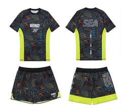 Albino and Preto X WIND AND SEA® Rash Guard SS Loose Short No Gi Kimono BJJ