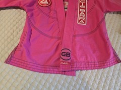 Gracie Barra Equipe Kimono Pants Brazilian Jiu-Jitsu Gi PINK Youth Y2