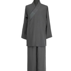 China Buddhist Shaolin Monk Robe Full Set Linen Kung Fu Suit Meditation Uniforms
