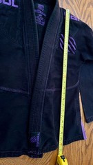Sanabul martial arts Gi uniform top pants Ju Jitsu black purple size W1