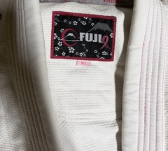 Fuji Champion Kimono Jiu-Jitsu Gi Jacket Embroidered Cherry Blossom Cancer W1