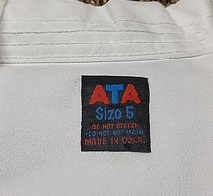 ATA – Made In USA – ATA Uniform, White Size 5 Karate Kung Fu Tae Kwon Do