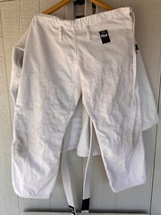 Fuji Gi Top Jacket Pants Belt Kimono Adult Sz A1 White Judo BJJ MMA Heavyweight