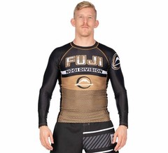 Fuji Reversal MMA BJJ Jiu Jitsu LongSleeve Long Sleeve LS Rashguard – Black Gold